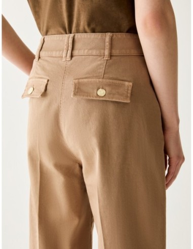 Pantaloni carrot fit in cotone Penny Black – Cammello - foto 4