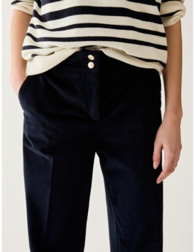 Pantaloni sartoriali in velluto Penny Black – Blu - foto 4