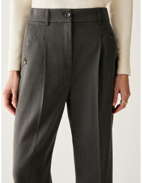 Pantaloni carrot fit sartoriali Penny Black – Grigio - foto 4