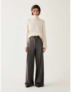 Pantaloni ampi a disegno gessato Penny Black – Grigio - foto 1