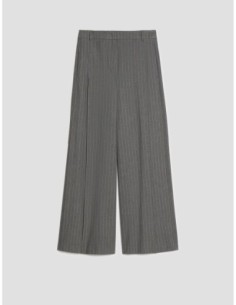 Pantaloni ampi a disegno gessato Penny Black – Grigio - foto 1 2