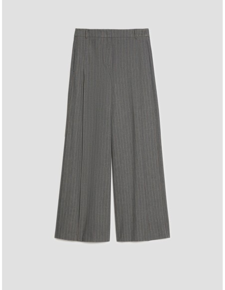 Pantaloni ampi a disegno gessato Penny Black – Grigio - foto 2