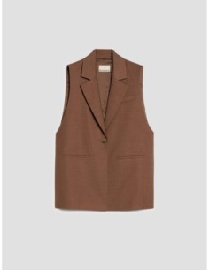 Gilet monopetto con spacchi Penny Black – Tabacco - foto 1 2