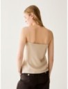 Top in raso con pizzo Penny Black – Naturale