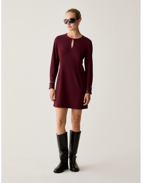 Abito tubino con ricami bijou Penny Black – Bordeaux - foto 5