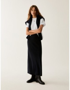 Gonna in maglia a coste Penny Black – Nero - foto 1