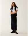 Gonna in maglia a coste Penny Black – Nero