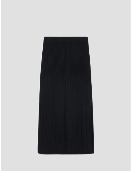 Gonna in maglia a coste Penny Black – Nero - foto 2