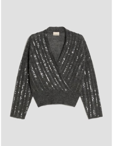 Maglia con ricami di paillettes Penny Black – Grigio - foto 2