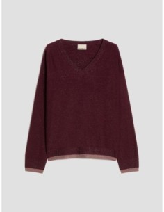 Maglia con micro-paillettes Penny Black – Bordeaux - foto 1 2