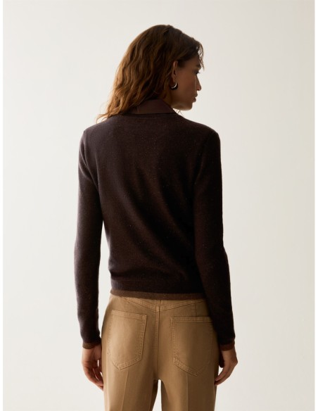 Maglia con micro-paillettes Penny Black – Testa di moro - foto 3