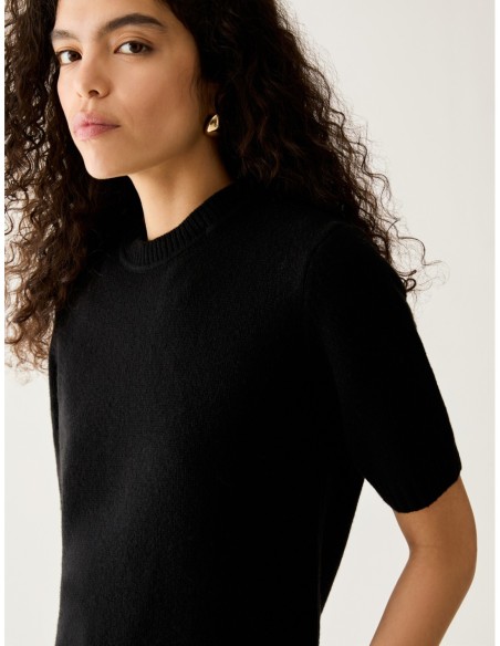 Maglia con colletto ricamato Penny Black – Nero - foto 5