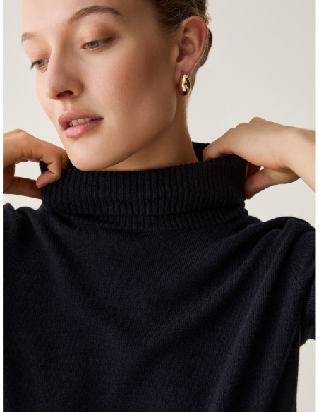 Dolcevita in blend di lana Penny Black – Nero - foto 4