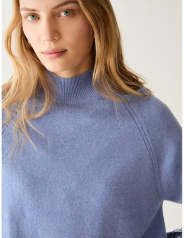 Maglia boxy fit in blend di lana Penny Black – Azzurro - foto 4