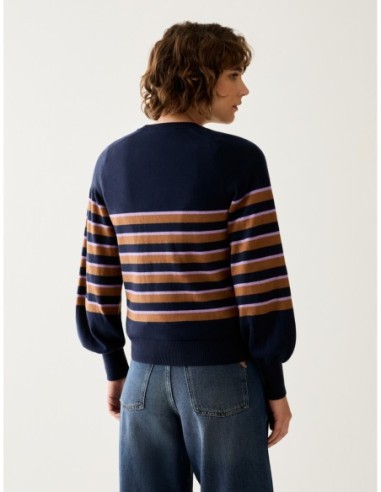 Maglia in cotone e cashmere Penny Black – Blu - foto 3