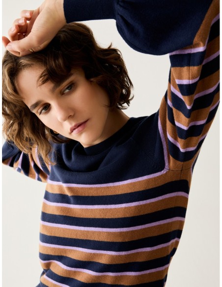 Maglia in cotone e cashmere Penny Black – Blu - foto 4