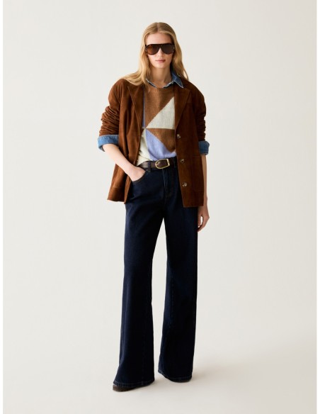 Maglia a intarsio in mohair blend Penny Black – Azzurro - foto 5