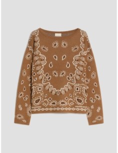 Maglia jacquard a motivi paisley Penny Black – Tabacco - foto 1 2