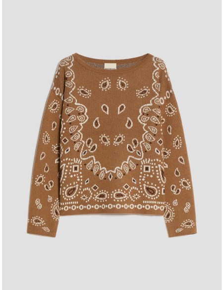 Maglia jacquard a motivi paisley Penny Black – Tabacco - foto 2