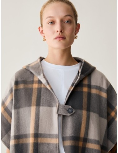 Cappa a disegno check Penny Black – Grigio - foto 4