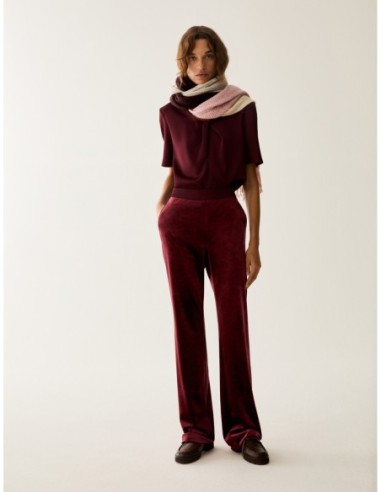 Pantaloni in jersey velluto Penny Black – Bordeaux - foto 1