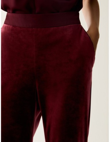 Pantaloni in jersey velluto Penny Black – Bordeaux - foto 4