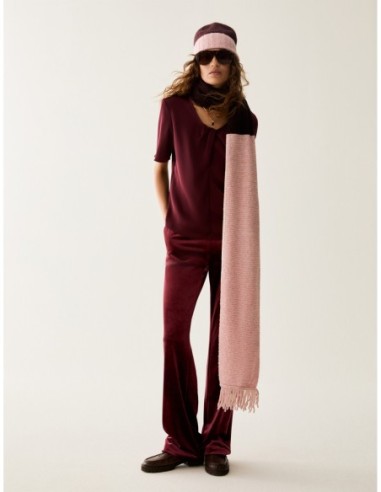 Pantaloni in jersey velluto Penny Black – Bordeaux - foto 5