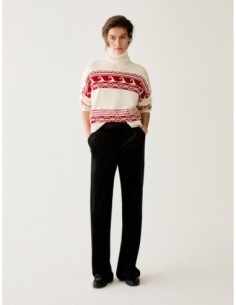 Pantaloni in jersey velluto Penny Black – Nero - foto 1