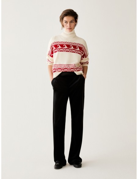 Pantaloni in jersey velluto Penny Black – Nero - foto 1