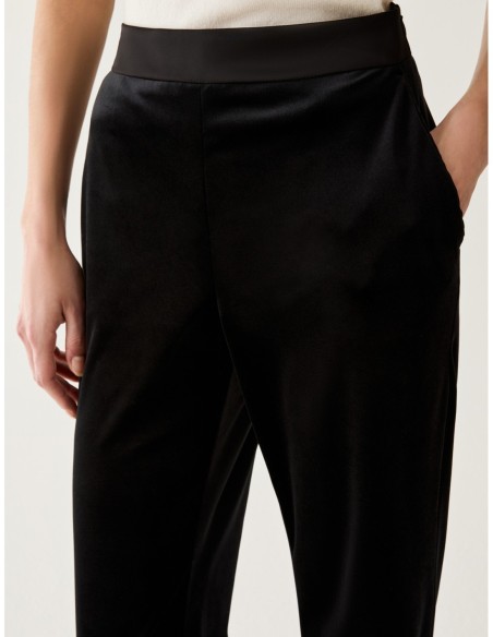Pantaloni in jersey velluto Penny Black – Nero - foto 4