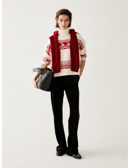Pantaloni in jersey velluto Penny Black – Nero - foto 5