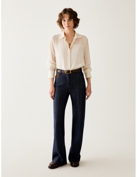 Jeans straight leg in jersey Penny Black – Blu notte - foto 1