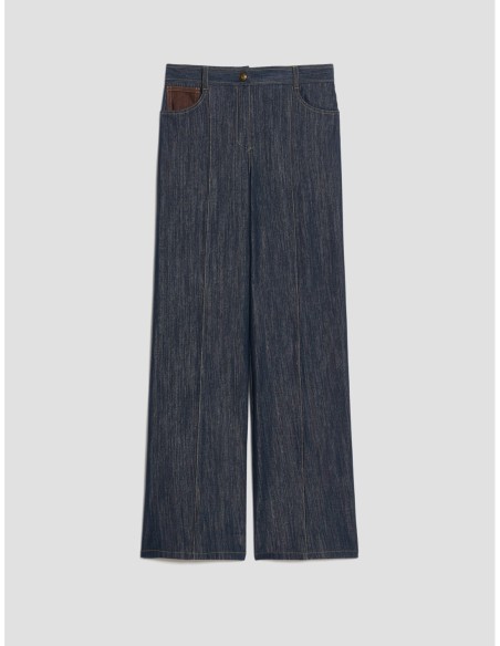 Jeans straight leg in jersey Penny Black – Blu notte - foto 2