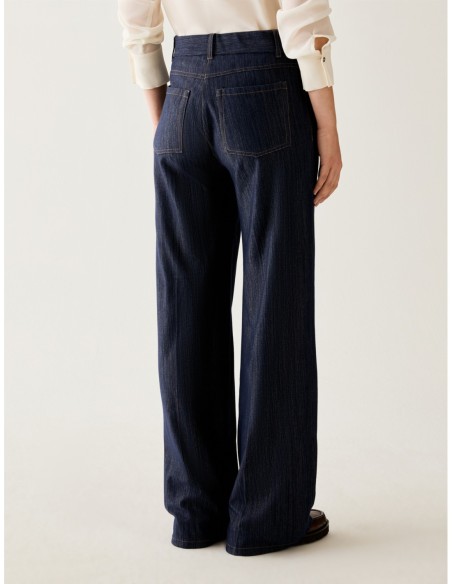 Jeans straight leg in jersey Penny Black – Blu notte - foto 3