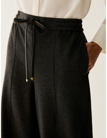 Joggers in jersey a punto Milano Penny Black – Grigio melange - foto 4