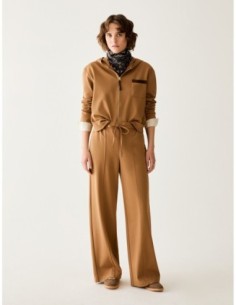 Joggers in jersey a punto Milano Penny Black – Cammello - foto 1