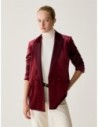 Blazer in jersey velluto e raso Penny Black – Bordeaux