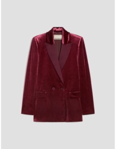 Blazer in jersey velluto e raso Penny Black – Bordeaux - foto 1 2