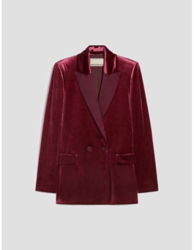 Blazer in jersey velluto e raso Penny Black – Bordeaux - foto 2