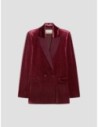Blazer in jersey velluto e raso Penny Black – Bordeaux