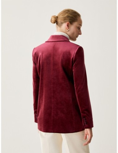 Blazer in jersey velluto e raso Penny Black – Bordeaux - foto 3
