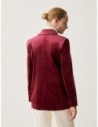 Blazer in jersey velluto e raso Penny Black – Bordeaux
