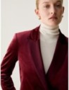 Blazer in jersey velluto e raso Penny Black – Bordeaux