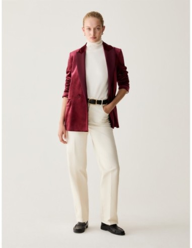 Blazer in jersey velluto e raso Penny Black – Bordeaux - foto 5