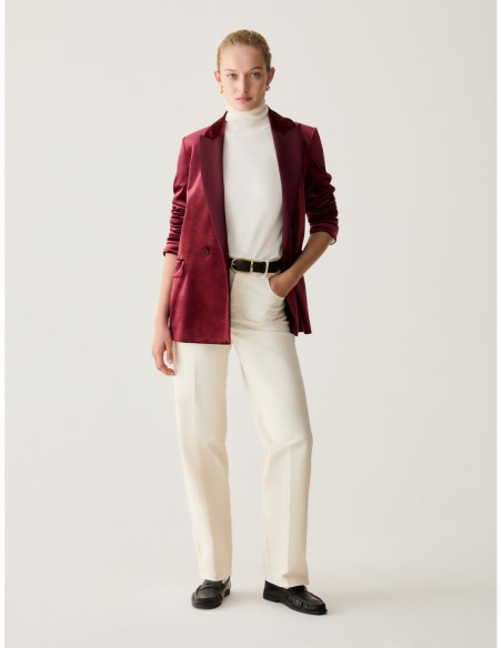 Blazer in jersey velluto e raso Penny Black – Bordeaux - foto 5