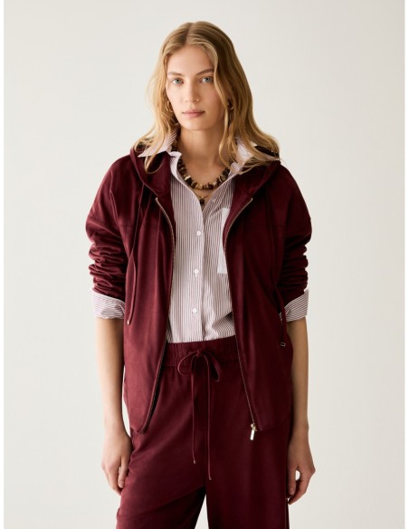Giacca hoodie in jersey Penny Black – Bordeaux - foto 1