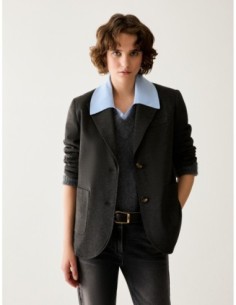 Blazer in jersey a punto Milano Penny Black – Grigio melange - foto 1