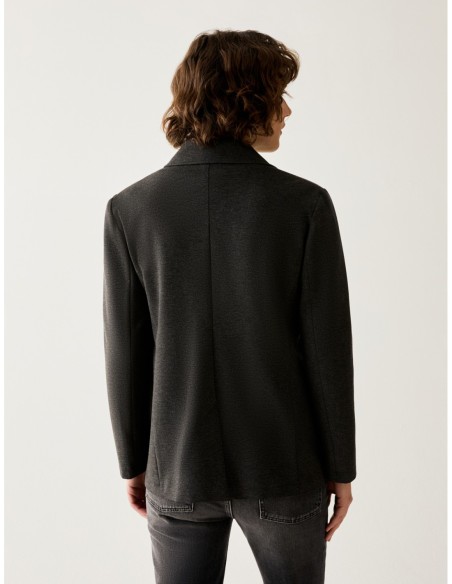 Blazer in jersey a punto Milano Penny Black – Grigio melange - foto 3