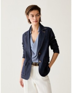 Blazer in jersey effetto denim Penny Black – Blu notte - foto 1