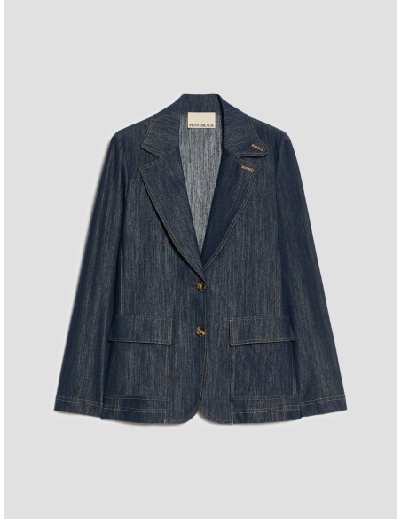 Blazer in jersey effetto denim Penny Black – Blu notte - foto 2